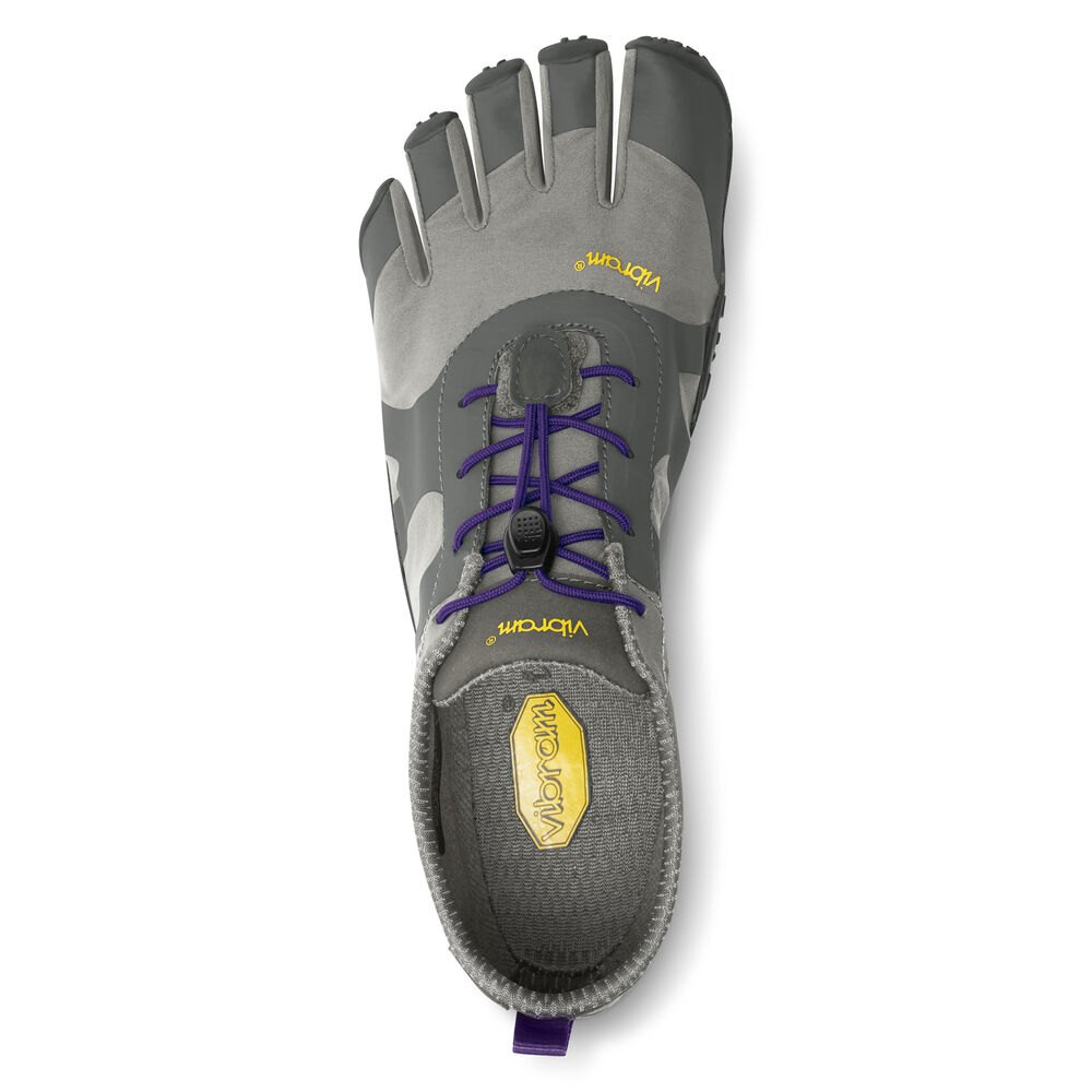 Vibram Five Fingers Womens Trail Shoes - Grey/Purple - V-Alpha - 50379-HRMN